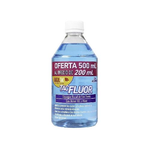 Bucal Tac Fluor Sabor Menta Enjuague Bucal X 500 Ml - Farmacia Online, dermocosmética y cuidado personal - FarmaPlus