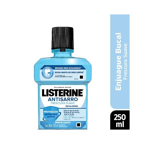 Listerine Antisarro Enjuague Bucal Zero Alcohol 250ml - Farmacia Online, dermocosmética y cuidado personal - FarmaPlus