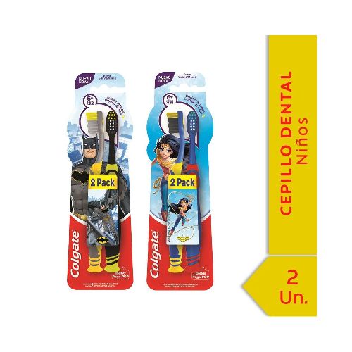 Cepillo de dientes smiles batman/wonder woman 2u