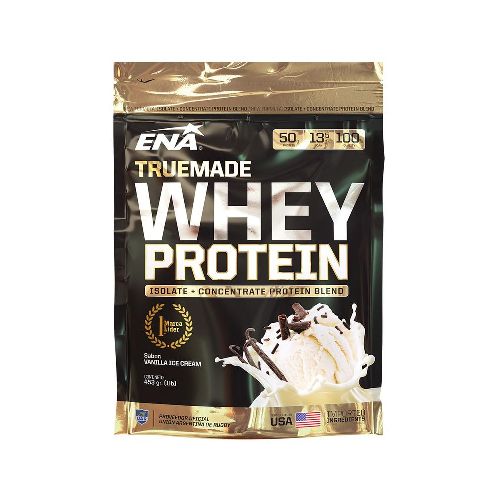 Suplemento deportivo whey protein vanilla ice cream 453 gr