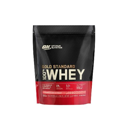 Whey protein 100% gold standar strawberry and cream 1.5 lbs