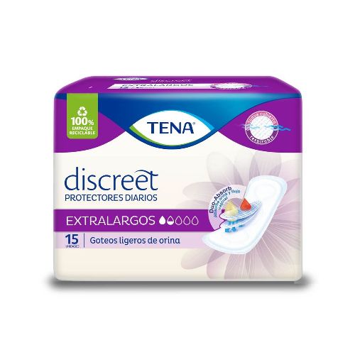 Protectores diarios discreet extralargo (15 unidades)