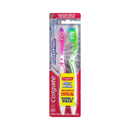 Cepillo de dientes max white medio 2 U