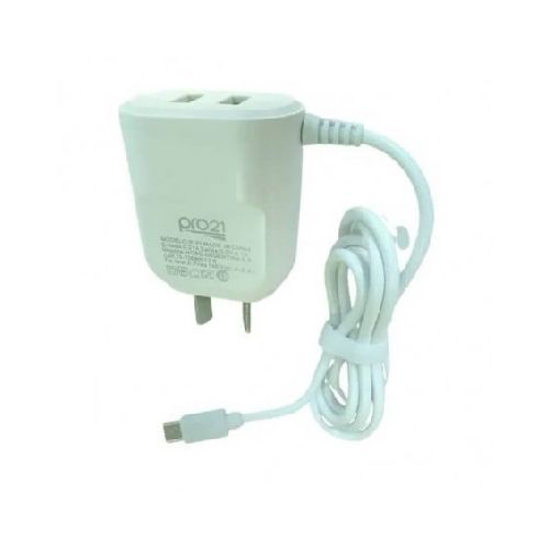 Cargador PRO21 HOME CHARGER 3.1A Tipo C + 2 entradas USB  