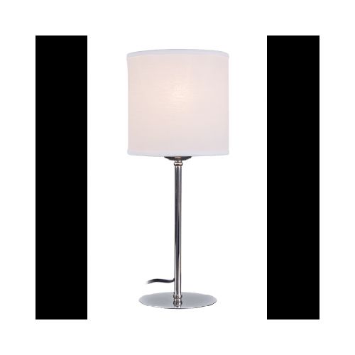 Lámpara de mesa MARKAS NALI para 1 luz E27 pantalla blanca/cromo  