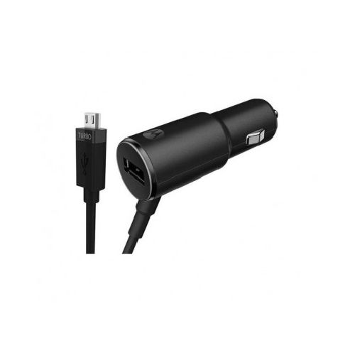 Cargador original MOTOROLA Turbopower para auto 18W micro USB negro  