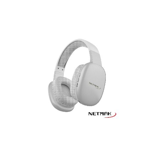 Auricular Bluetooth/cable/microsd Netmak Blanco Nm-volt-w