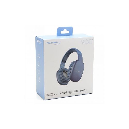 Auricular Bluetooth/cable/microsd Netmak Azul Nm-volt-b