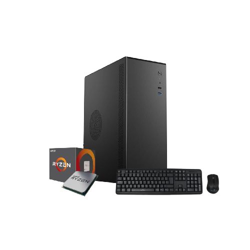 PC AMD RYZEN 5 5600G 6 CORE 3.9GHZ, MOTHER MSI A520M-A PRO AM, DDR4 16 GB 3200MHZ PNY, SSD 480GB, GAB. E-VIEW KIT-MF609 600W (TEC+MOU) - Max Tecno  