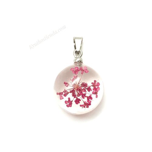 Dije Micro Flores Rosa Mexicano 15 mm – Acero Q.