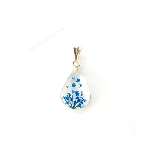 Dije Colección Microflores Azules – Plata 925