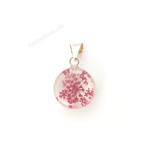 Dije Colección Microflores Rosa Mexicano 15 mm – Plata 925