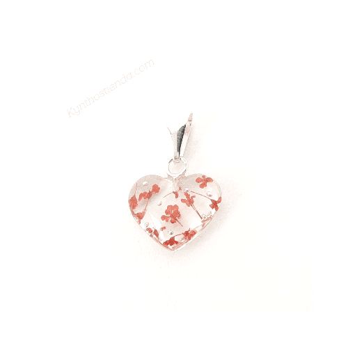 Dije Colección Micro Flores Rojas 18 mm – Plata 925