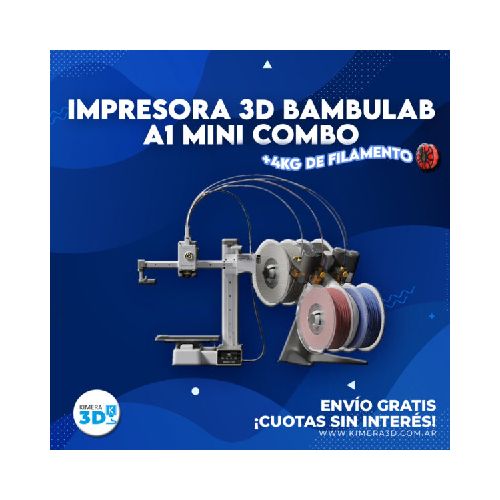 Impresora 3D BambuLab A1 Mini Combo Entrega Inmediata + 4kgs de filamentos de regalo