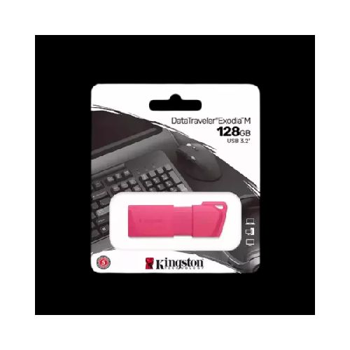 PENDRIVE KINGSTON 128GB USB 3.2 DTXM NEON PINK  