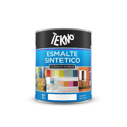 Esmalte Sintético - Negro Satinado x 1 Lt - Pinturas TEKNO - Pinturas Perfectas