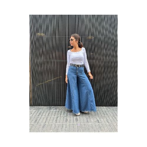 JEAN WIDE LEG MULAN AZUL