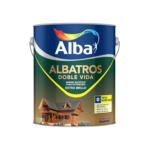 BARNIZ ALBATROS EXTERIOR DOBLE VIDA BRILLANTE 1 L - Pisano