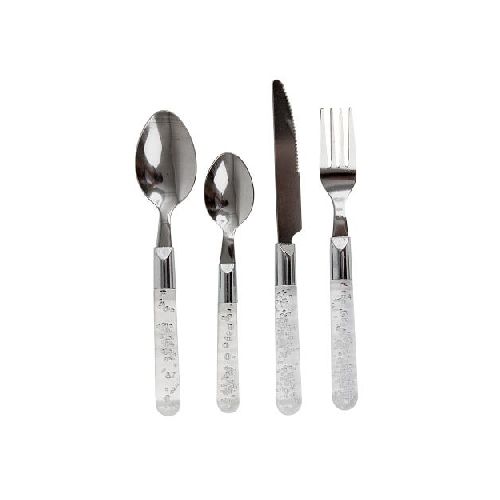 Set x24 cubiertos transparente burbujas Nouvelle Cuisine SKU: 1260010_0000000016