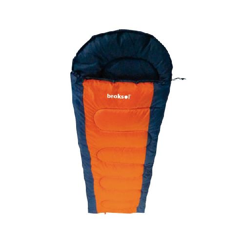 Bolsa de dormir Broksol camet 180x75cm acoplable 0°c fibra naranja SKU: BOL-03NA_0000000174