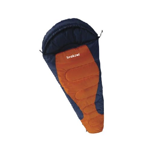 Bolsa de dormir 0°c sarcofago campamento trekking Broksol naranja SKU: BOL-02NA_0000000174