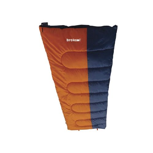 Bolsa de dormir 0°c fibra campamento trekking Broksol naranja SKU: BOL-01NA_0000000174