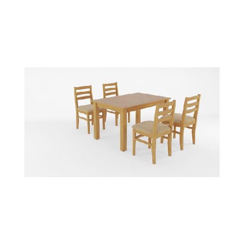 Juego de comedor Atlantico Inmacol mesa + 4 sillas castaño SKU: MU3510