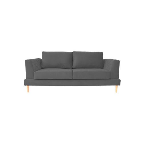 Sillón 2 cuerpos Capri Pana gris oscuro 160 cm American Wood SKU: 4000021_0000000118