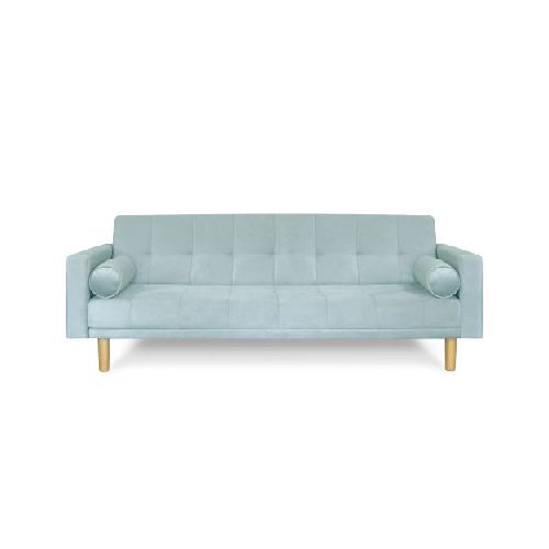 Sofá cama 3 cuerpos 215x80 cm Detroit en pana aqua Fullconfort SKU: SOFCAMDETPANAQU_0000000073