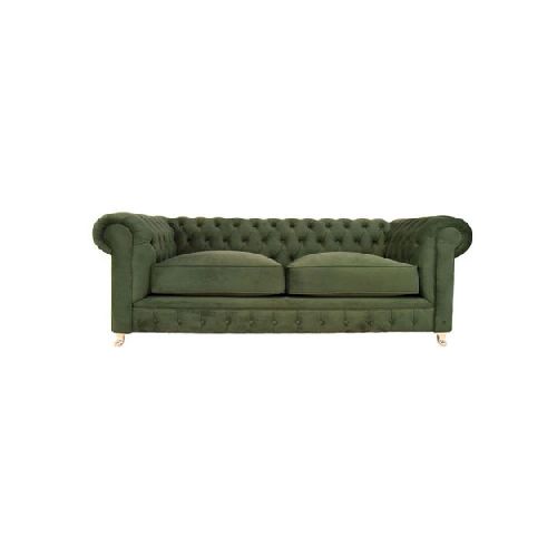 Sillón 3 cuerpos Chester Pana Verde 190 cm American Wood SKU: 4000023_0000000118