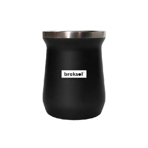 Mate térmico acero inoxidable negro Broksol SKU: 300001NE_0000000016