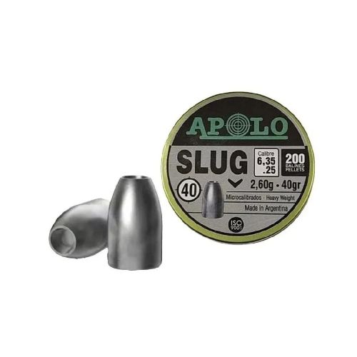 Balines Cal 6.35 Apolo Slug 40gr. Lata X 200 - Triestina  