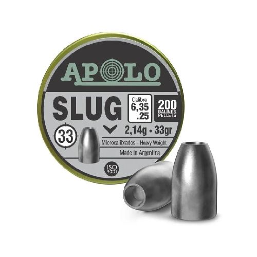 Balines Cal 6.35 Apolo Slug 33gr. Lata X 200 - Triestina  