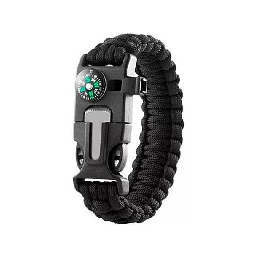 Pulsera Paracord Multiuso Supervivencia Rbn Tactical Negro - Triestina  