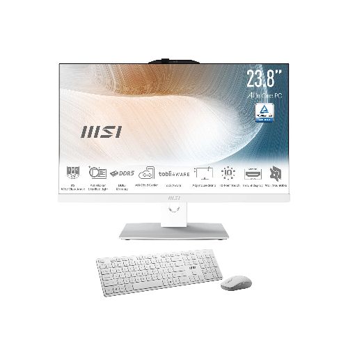 All In One Msi Modern Am242tp Intel Core 7 150u 1tb Ssd 32gb 23.8 Pulg Tactil Blanca  