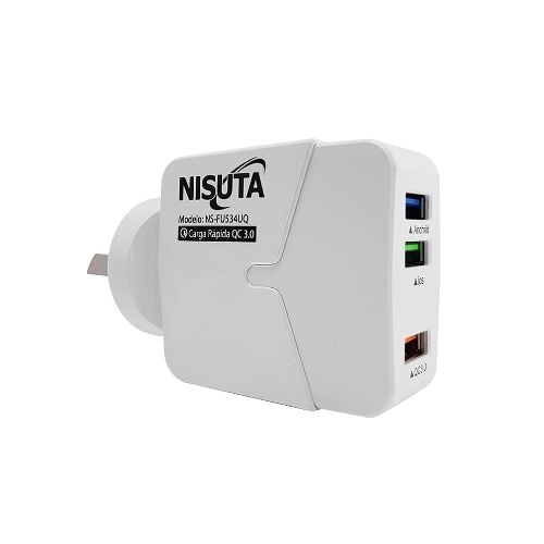 Cargador Celular Nisuta Nsfu534uq Carga Rápida 6a 18 Usb X3  