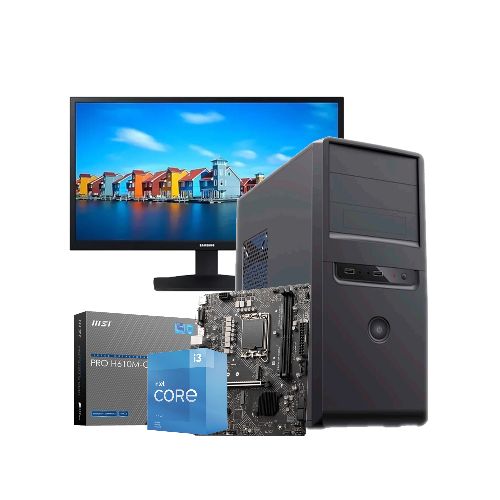 Pc Intel I3-13100 250gb Ssd 8gb Ram G38 Monitor 22  