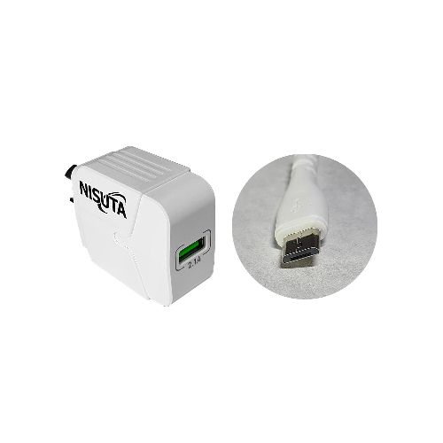 Cargador Celular Nisuta Nsfu521um Usb 2.1a Cable Micro Usb 1m  