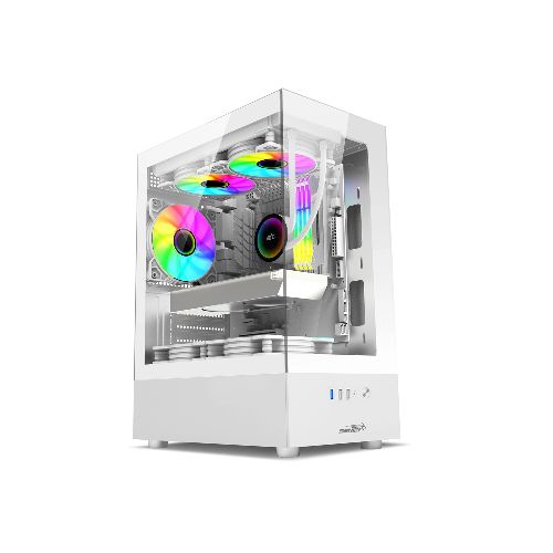 Gabinete Gamer Sentey 6100 Rgb Blanco H10 Vidrio Templado 5 Cooler Argb  