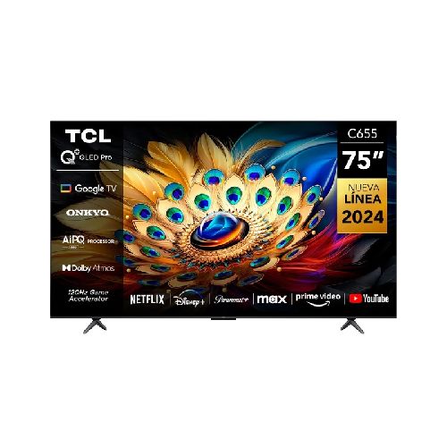 SMART TV LED 75 TCL 75C655 4K GOOGLE QLED  