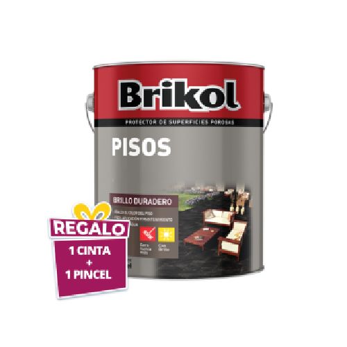 Pintura Impregnante Para Pisos Traslúcido Brikol 4 L