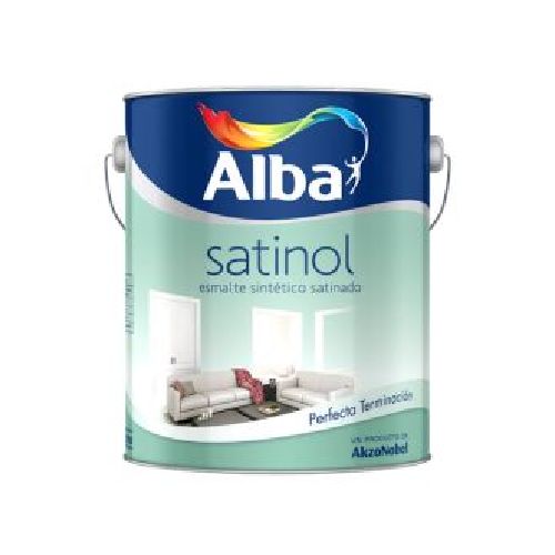 Esmalte Sintético Satinado Blanco Satinol Alba 4 L