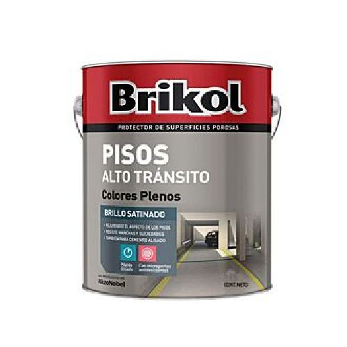 Pintura Para Pisos Alto Tránsito Satinado Brikol 1 Lt