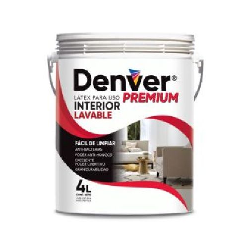 Pintura Para Interior Látex Lavable Premium Denver 4 L