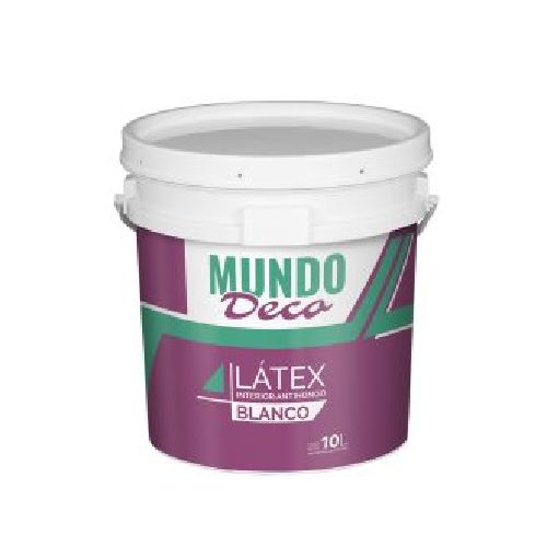 Latex Interior Pintura Mate Mundo Deco 10 L - Blanco