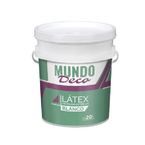 Latex Exterior Interior Pintura Mate Mundo Deco 20 L - Blanco