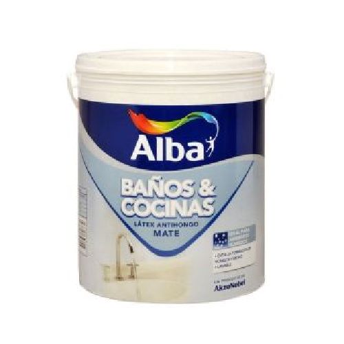 Pintura Para Interior Látex Antihongo Mate Alba 1 L