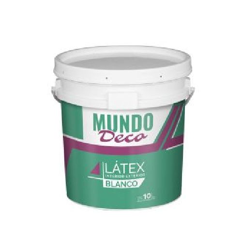 Latex Exterior Interior Pintura Mate Mundo Deco 10 L - Blanco