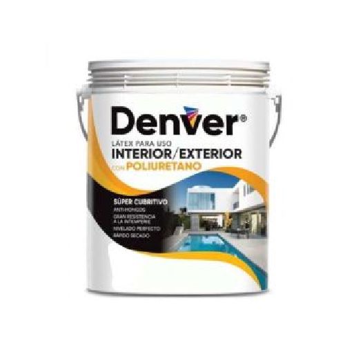 Pintura Para Interior/Exterior Látex con Poliuretano Denver 10 L