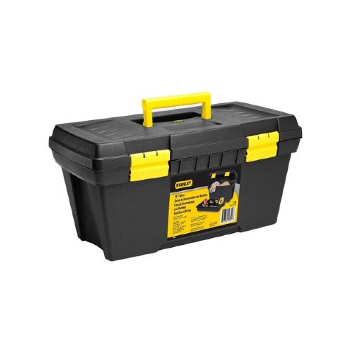 CAJA DE HERRAMIENTAS CON BANDEJA DESMONTABLE DOBLE CIERRE PLASTICO STANLEY 19-301